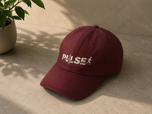 PULSE Embroidered Maroon Baseball Cap