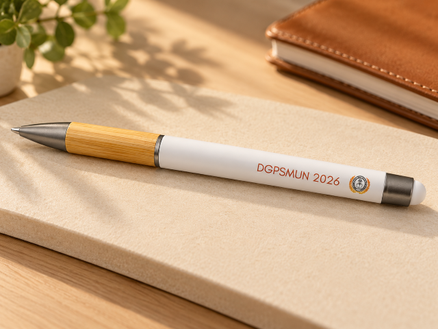 DGPSMUN 2026 Bamboo Grip Stylus Pen